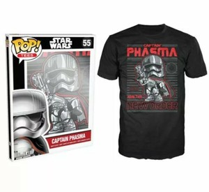 Funko-POP-Tees-Star-Wars-Force-Awakens-Captain-Phasma-T-shirt-55-Tee-XL-New