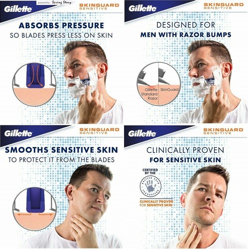 Gillette ® SkinGuard Technology Sensitive Skin POWER Shave Trimmer Razor - Picture 11 of 12
