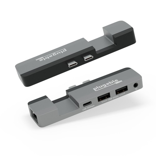 Adaptador USB 5 en 1 Enchufable Compatible con MacBook Pro, Hub USB C