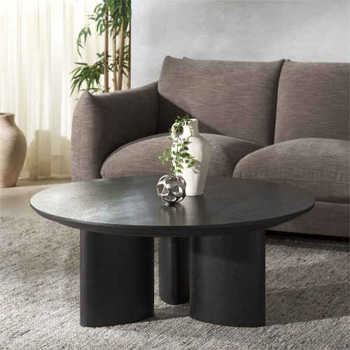 Safavieh Barnard Wood  Coffee Table in Black - Picture 3 of 8