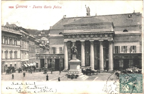 CPA Carte postale Italie Genova Teatro Garlo Felice 1902 VM80078ok - Picture 1 of 2
