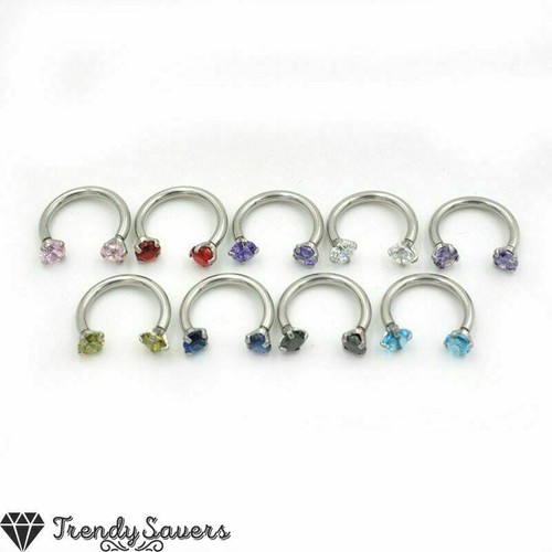 Captive Cartilage Septum Helix Nipple Hoop Earrings Lip Ring Nose Piercings - Picture 23 of 31