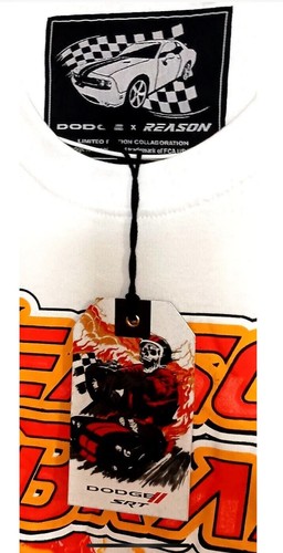 Dodge + Reason SRT Hemi Challenger Skull Flames Racer MOPAR NOS New (XL)T-Shirt - Picture 3 of 5