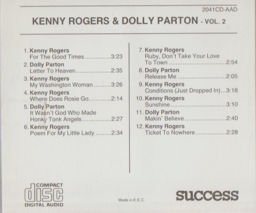 KENNY ROGERS & DOLLY PARTON   VOL.2.   O 671 - Picture 2 of 3