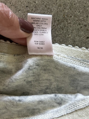 Vintage Victoria's Secret Cotton Bikini Panties Sz L Black Roses - Picture 7 of 7
