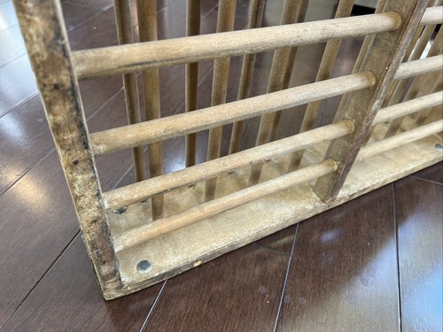 Vintage Wooden Dairy Crate With Dowels, 23.5” X 17.5” X 4.75” - Picture 6 of 12