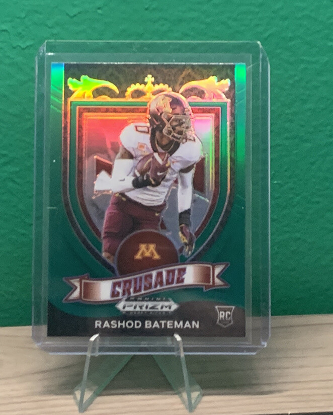 Rashod Bateman 2021 Panini Prizm Draft Picks Green Crusade Rookie Card RC #166