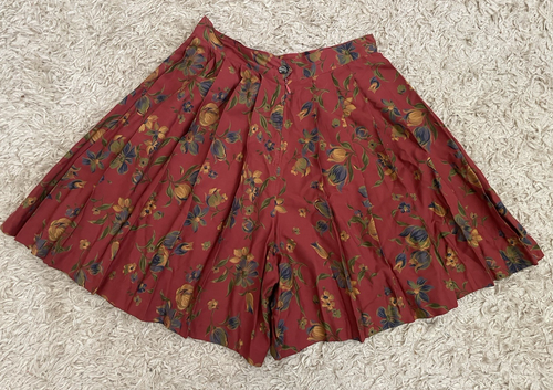 Skort culottes vintage anni 80 90 GAP plissettato stampa floreale taglia 8 (più piccolo) - Foto 7 di 10