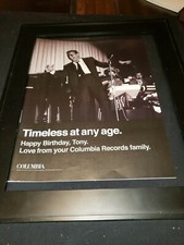 Tony Bennett Columbia Records 90th Birthday Rare Original Promo Poster Ad Framed