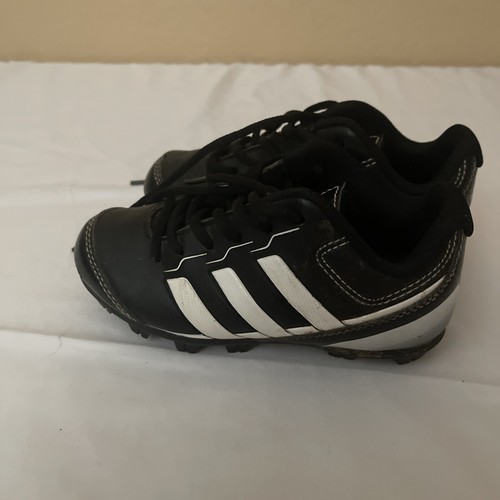 Adidas Kid's Rundown ABBC18 Black White Baseball Cleats Shoes US Size 10k - Picture 4 of 5
