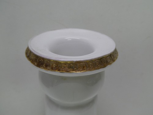 VINTAGE ROYAL BAYREUTH ROSE FLORAL DECORATED POTTERY CANDLE HOLDER MID CENTURY - Picture 2 of 11