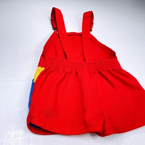 Vintage Oshkosh Primary Color Block Short Overall Shortalls Strampler Outfit 18m - Bild 10 von 12