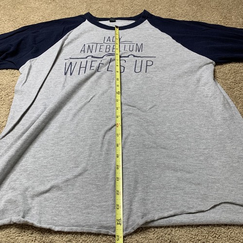 Tultex Womens XL Lady Antebellum Grey/Navy Wheels Up 2015 Tour Band Shirt - Picture 9 of 10