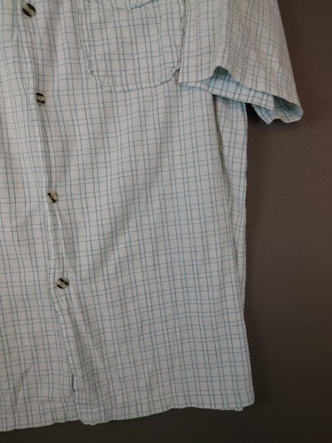 VINTAGE Rusty Seersucker Plaid Flannel Button Up Shirt Cotton Men's Size XL - Picture 5 of 11