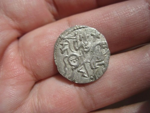 ANTIGUA INDIA DRACMA de plata - Imagen 1 de 2