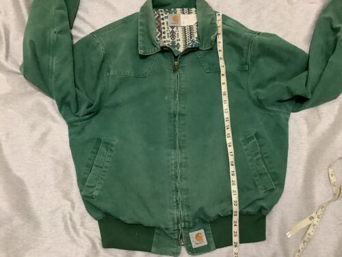 Vintage Carhartt JS1158 Cactus Green Southwest Aztec Santa Fe Jacket - Large - Bild 9 von 11