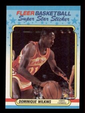 1988-89 FLEER SUPER STAR STICKER #11 DOMINIQUE WILKINS ATLANTA HAWKS HOF