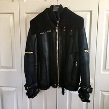 Balmain 2018 Runway Edition Double Zipped Dual Panels Shearling Coat For Men
