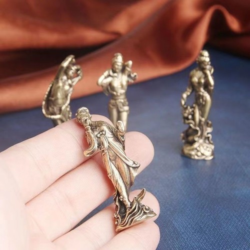 4pcs Chinese Four Ancient Beauties Fairy Dance Model Statue Pure Brass Ornament - Picture 2 of 24