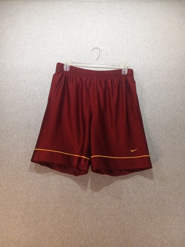 Vintage Nike Basketball Shorts weinrot Größe Large Kordelzug strukturiert 137738 678