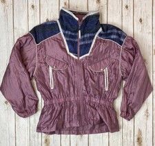 Vtg Athletic Works Nylon Windbreaker Track Jacket Women s M Friends 90 s Ski