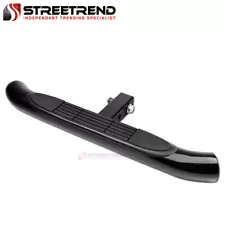 3" Black Rear Hitch Step Bar Bumper Guard Trailer Tow Mount For 2" Receiver S8
