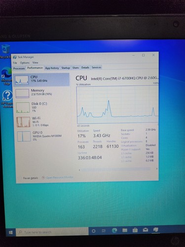 HP ZBook Studio G3 i7-6700HQ 16 GB 256 GB SSD QUADRO M1000M *NEEDS BATTERY* - Picture 2 of 6