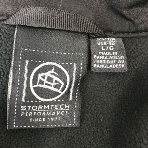 StormTech Performance Softshell Jacket Mens Large Black Blue Zippers Full Zip - Picture 3 of 9