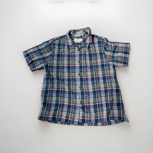 Herren TOMMY BAHAMA Kurzarm Hemd mit Knopfleiste Seide kariert XL