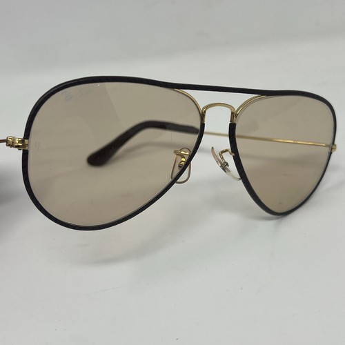 Occhiali da sole vintage Ray-Ban serie pelle aviatore Bausch & Lomb USA rari taglia 58 - Foto 3 di 15