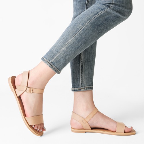 Women Casual Flat Sandals Ankle Strap Open Toe Beach Walking Sandals - Picture 20 of 29