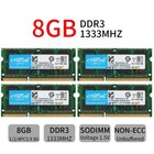 32GB 16GB 8GB DDR3 1333 MHz PC3-10600S 2Rx8 SODIMM CL9 Laptop RAM für Crucial DE