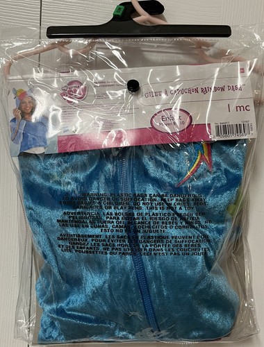 ✨My Little Pony✨Rainbow Dash✨Children’s Cosplay Zip Up Hoodie Size M(8-10)✨ - Picture 4 of 7