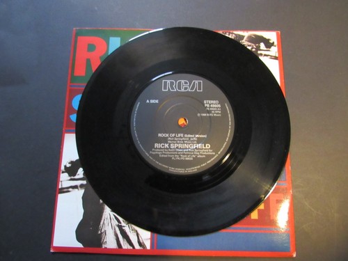 Rick Springfield   Rock Of Life 7"  record  ( near mint) - Picture 3 of 4