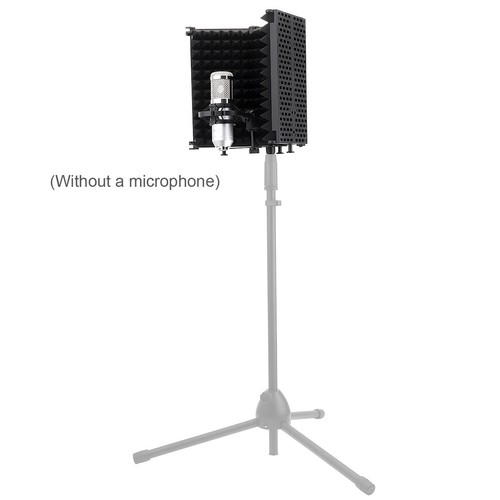 Foldable Microphone Isolation Shield 3-Panel Wind Screen for Studio Recording US - Picture 11 of 12