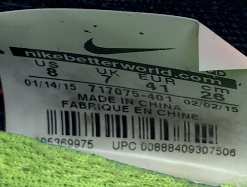 Nike Men’s Free 4.0 Flyknit - Size 8 - 717075-401 - Picture 14 of 14