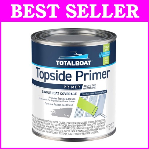 Premium Gray Marine Primer Quart - One-Part Undercoat for Fiberglass and Wood