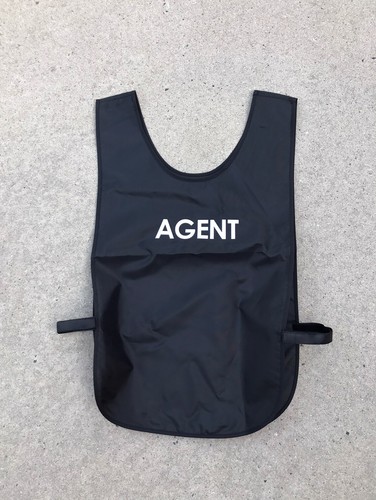AGENT VEST One Size Unisex Waterproof Black NEW - Picture 10 of 11