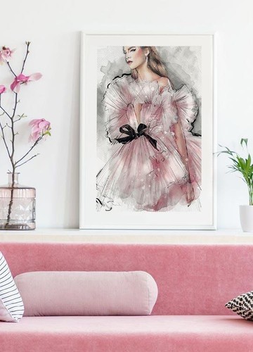 Poster Black Bow Poster für Einrichtung Schlafzimmer Wohnzimmer Modern Poster Declea - Bild 2 von 19