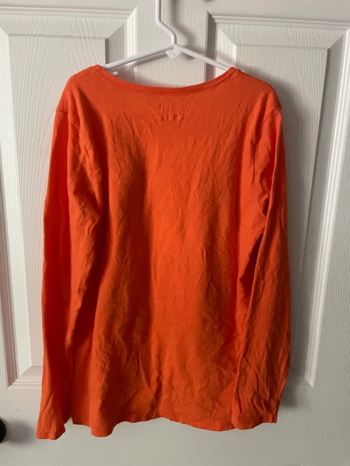Children's Place Unicorn Girls Long Sleeve Orange Halloween Shirt Sz XL14 - Image 4 of 4