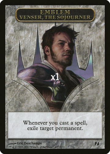 MTG Foil Duel Deck Venser the Sojourner + Venser Emblem MINT - Picture 2 of 2