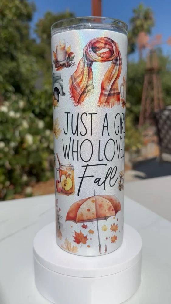 TUMBLER | Just A Girl Who Loves Fall Travel Mug | Double Insulated