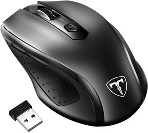 Souris Sans Fil 2.4G, VicTsing 2400 CPI Optique Mobile avec Noir