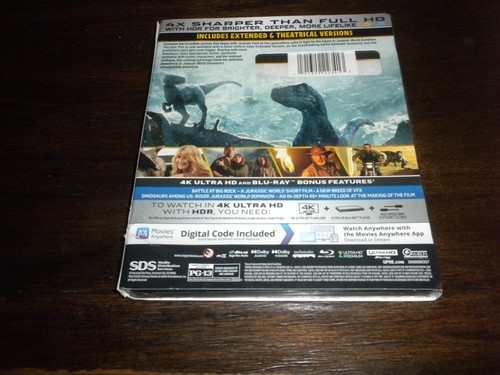 JURASSIC WORLD: DOMINION 4K ULTRA HD BLU RAY 2 DISC + SLIPCOVER | EXTENDED - Picture 4 of 4