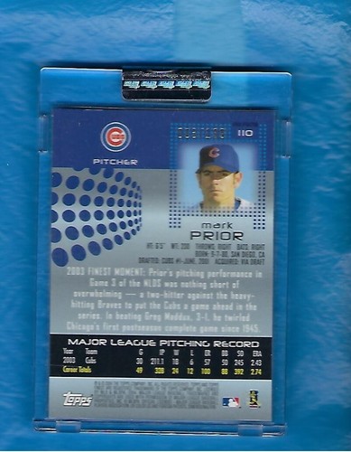 MARK PRIOR 2004 FEINSTES UMHÜLLTES GOLD XFRAKTOR TRIKOT UNZIRKULIERT #/139 JUNGEN! - Bild 2 von 2