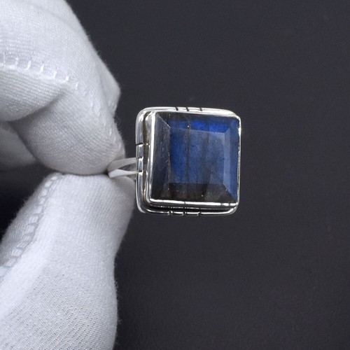 Anello pietre preziose assortite argento sterling 925 massiccio regalo anniversario per lei - Foto 25 di 31