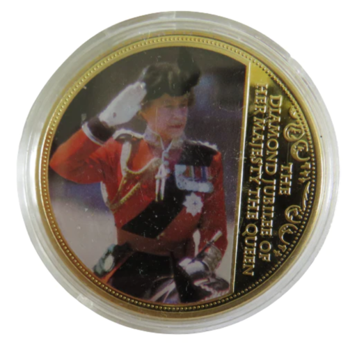 1952-2012 60th Year of Reign Elizabeth II Commemorative Coin - Afbeelding 1 van 3