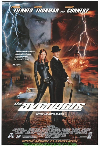 THE AVENGERS Movie Poster 27x40 SEAN CONNERY & James Bond TOMORROW NEVER DIES
