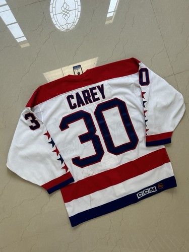 Maglia da hockey Maska CCM NHL Washington Capitals Carey Air-Knit taglia 48 cinturino vintage - Foto 12 di 17