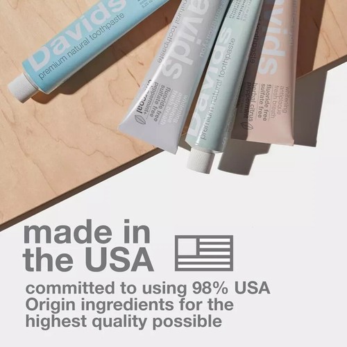 Davids Fluoride Free Nano Hydroxyapatite Toothpaste for Remineralizing Enamel - Picture 6 of 7
